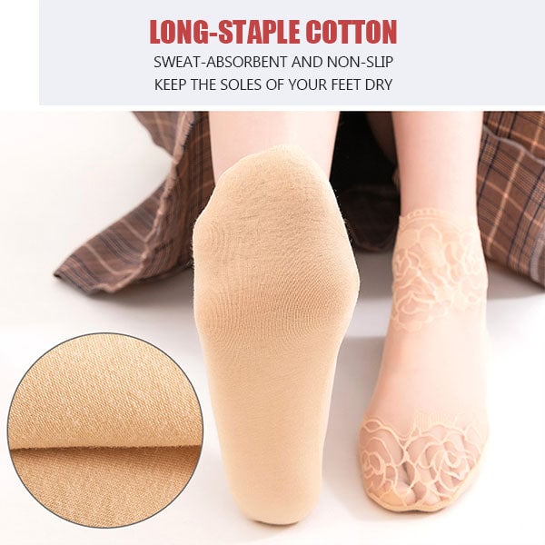 Graceful Lace Socks for Ladies – Soft, Stretchy & Age-Friendly Elegance
