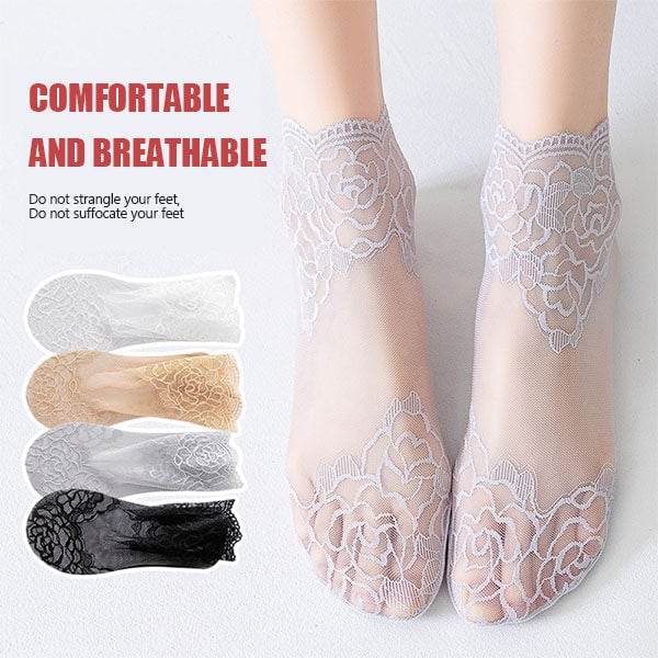 Graceful Lace Socks for Ladies – Soft, Stretchy & Age-Friendly Elegance