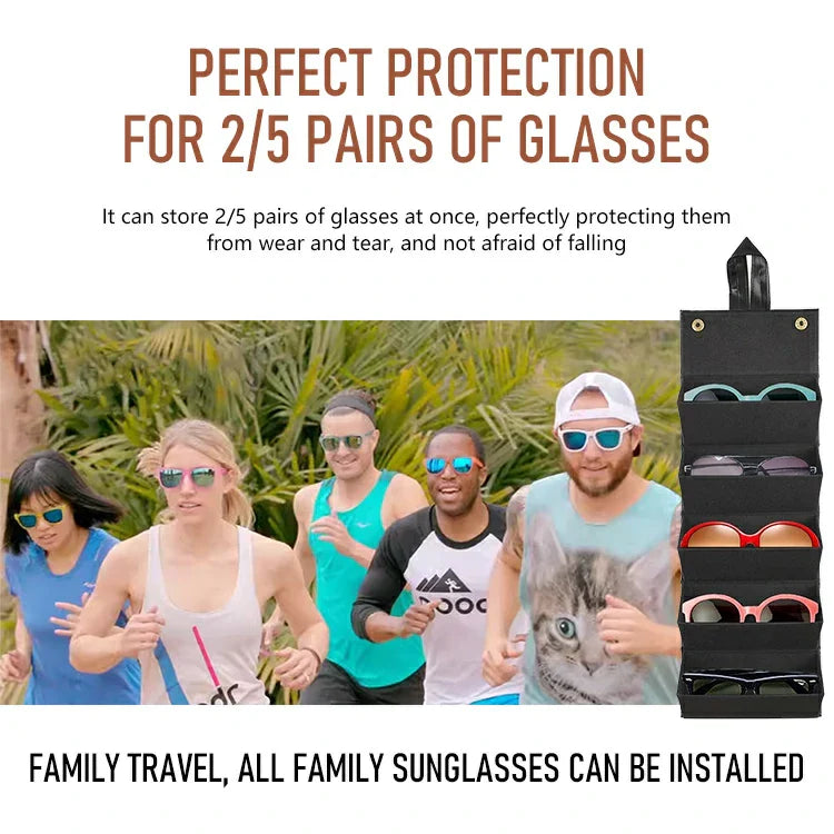 Multi-Layer Glasses Leather Storage Box