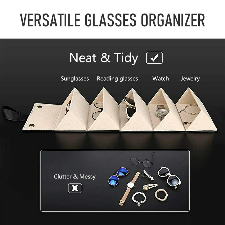 Multi-Layer Glasses Leather Storage Box