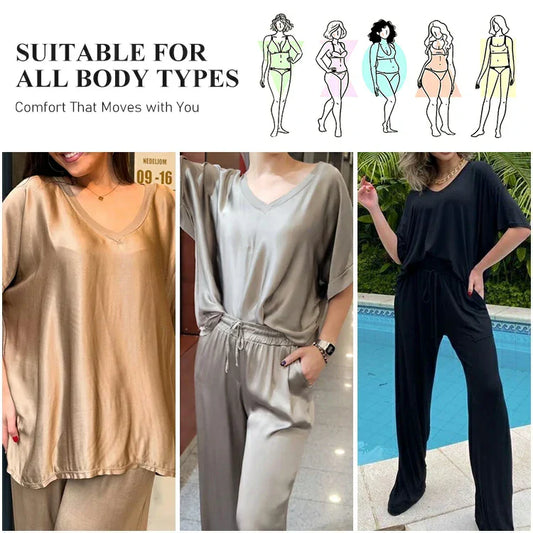 Women's Casual Solid Color Two-Piece Set—Effortless Elegance and All-Day Comfort ✨